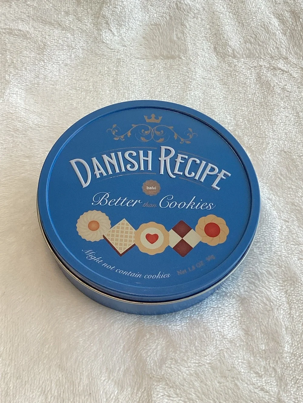 Anthropologie Jewelry Box Sweets Tin Danish Cookies Trinket Container New